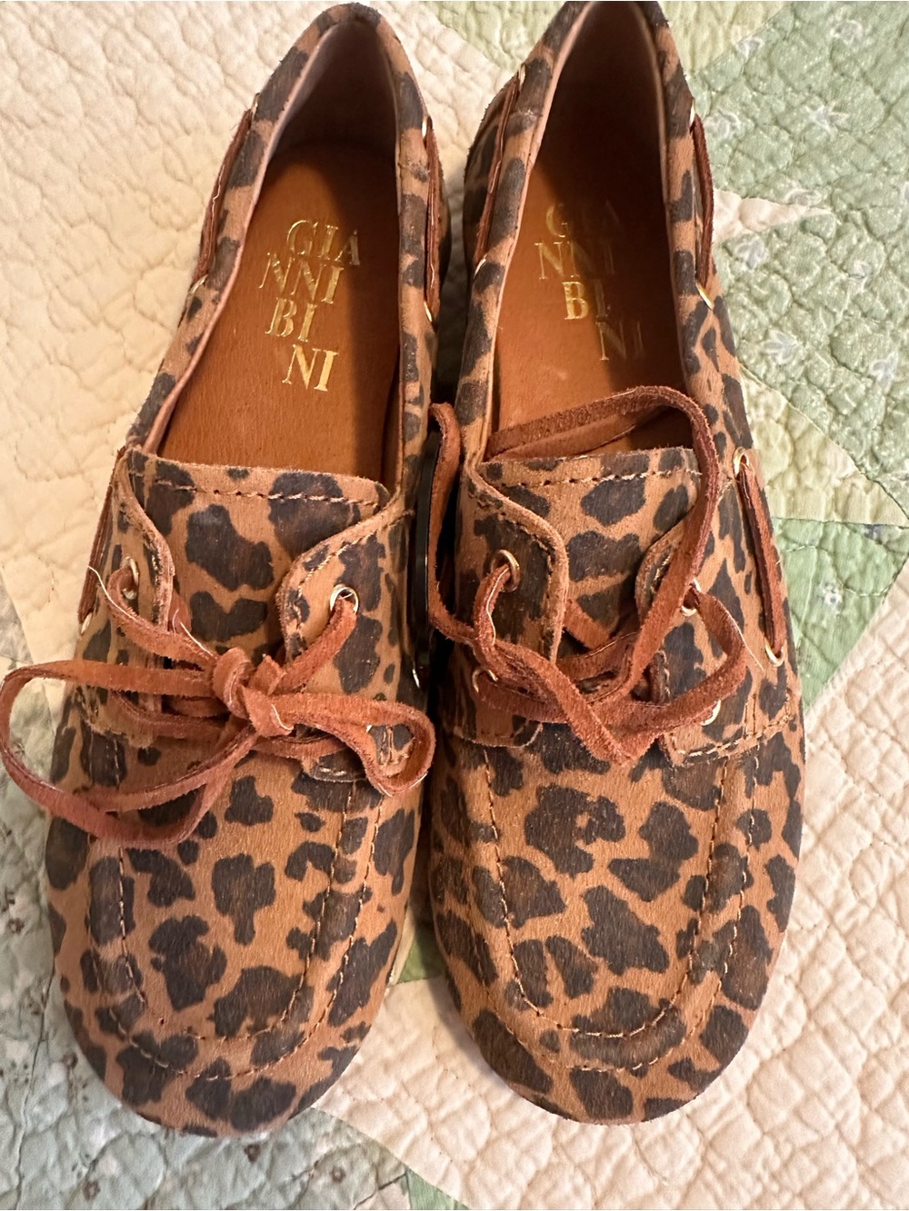 Gianni Bini Brown and Black Leopard Suede Loafers